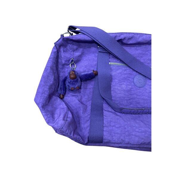 Kipling Itska Shoulder Duffel Bag Purple Gym Travel Yoga - Picture 8 of 11